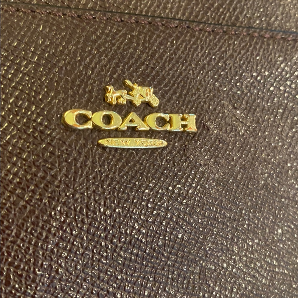 Coach Dark Brown Leather Messenger Bag